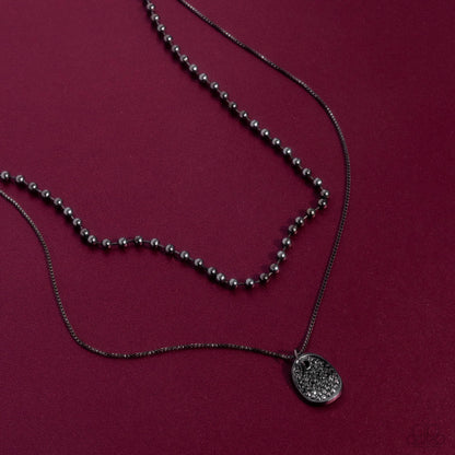 Lyrical Luminescence - black - Paparazzi necklace