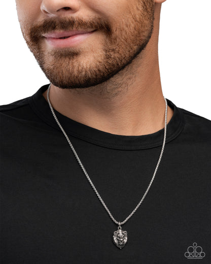 MANE Character - silver - Paparazzi MENS necklace