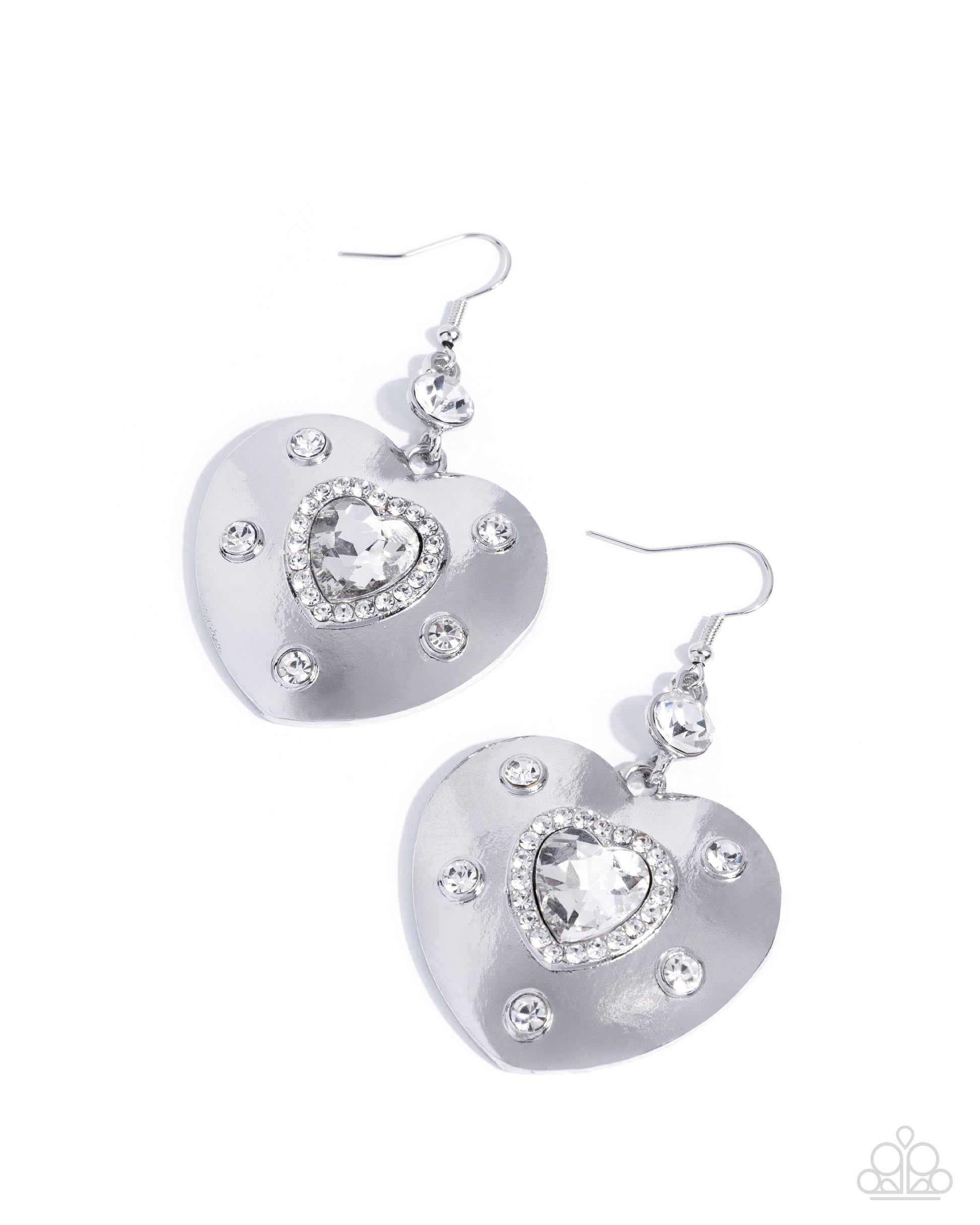 Magical Matchmaker - white - Paparazzi earrings