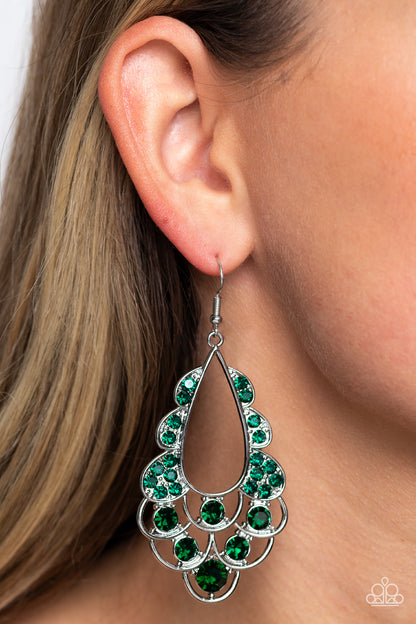 Majestic Masquerade - green - Paparazzi earrings