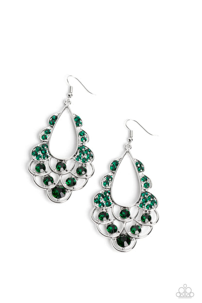 Majestic Masquerade - green - Paparazzi earrings
