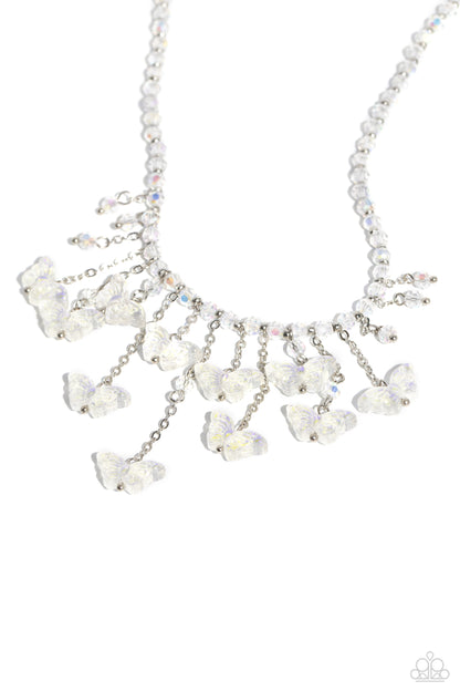 Majestic Metamorphosis - white - Paparazzi necklace