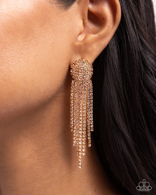 Majestic Moment - gold - Paparazzi earrings