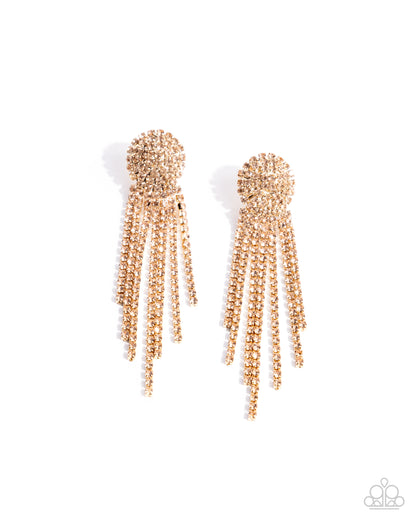 Majestic Moment - gold - Paparazzi earrings