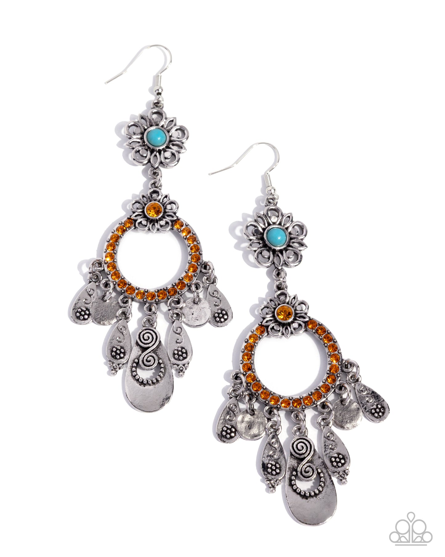 Majestic Mosaic - orange - Paparazzi earrings