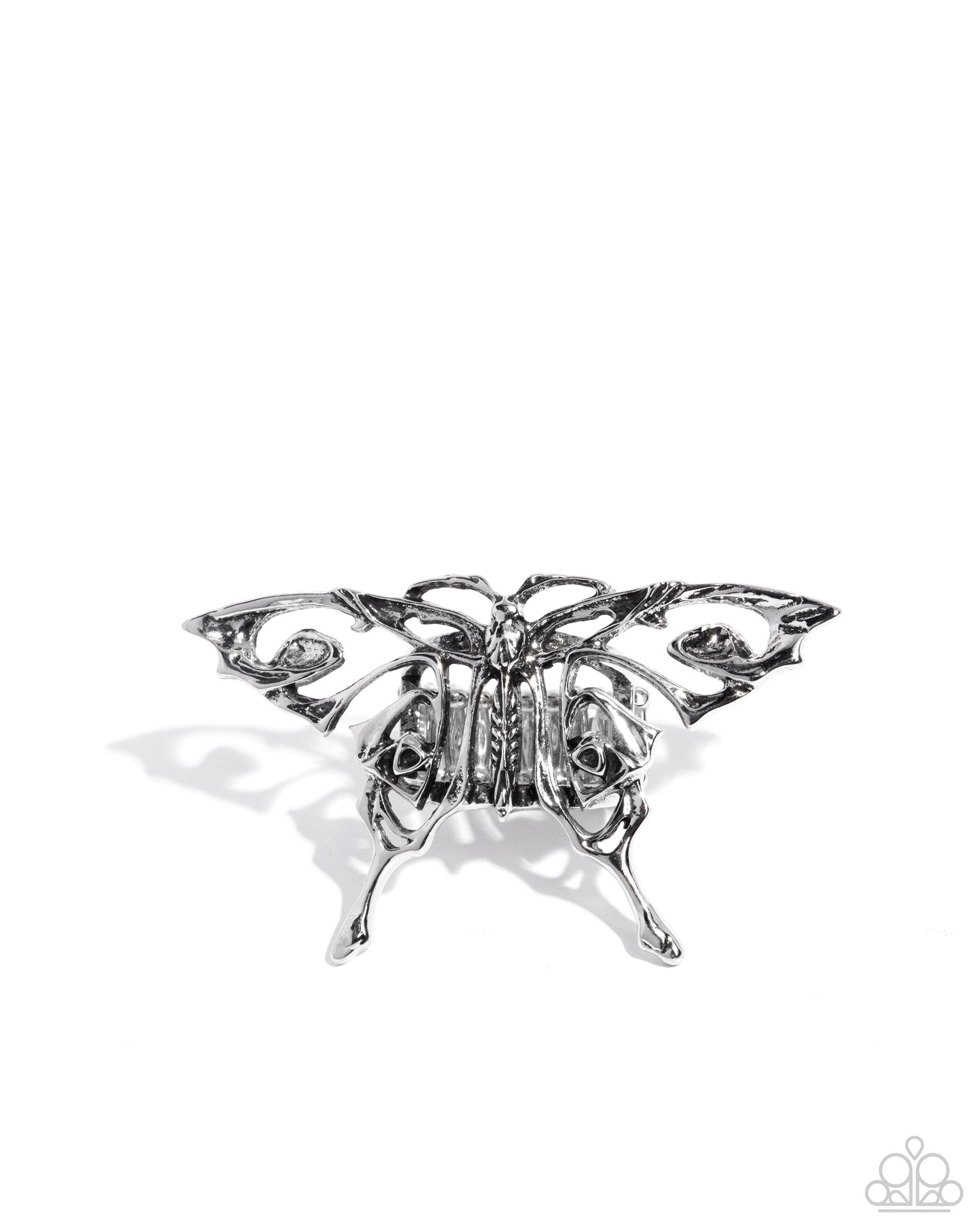 Majestic Moth - silver - Paparazzi ring