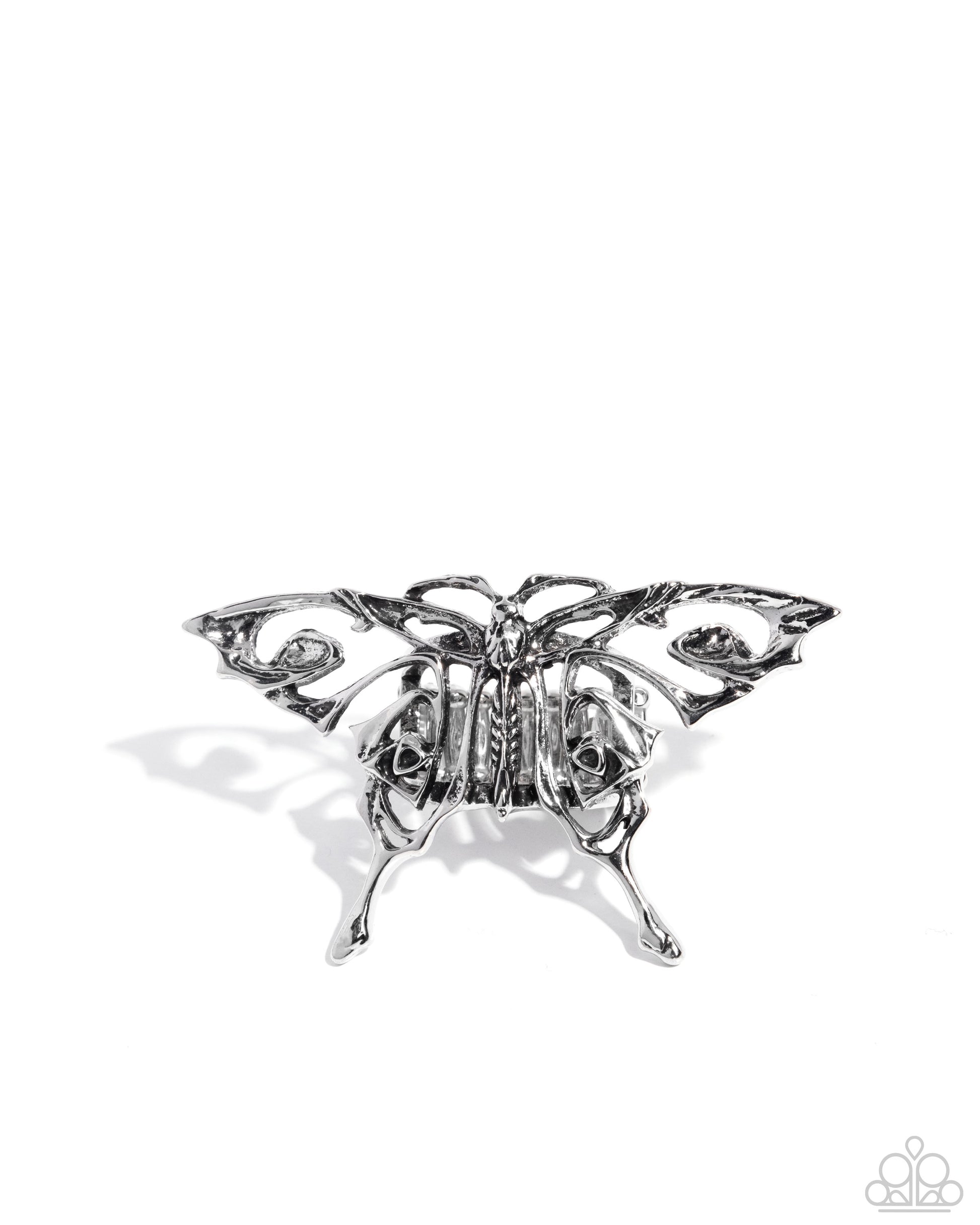 Majestic Moth - silver - Paparazzi ring