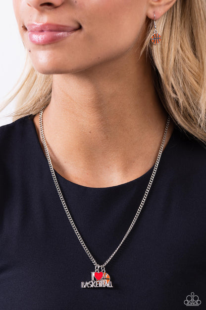 Making Buckets - orange - Paparazzi necklace