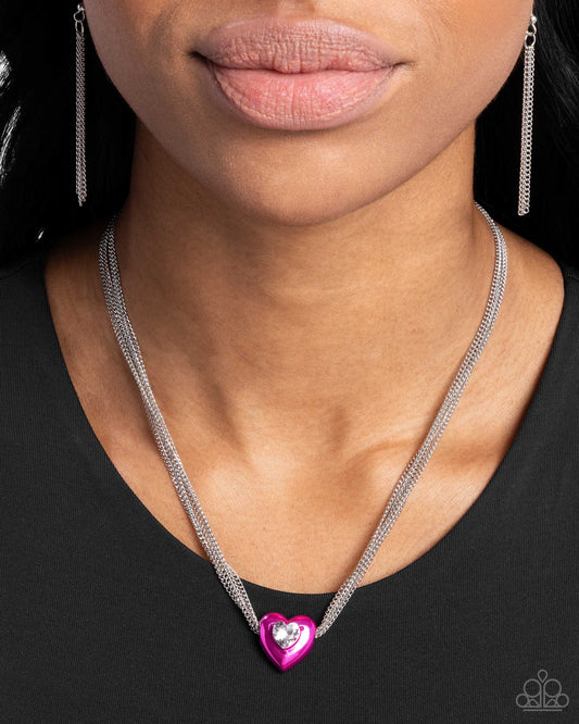 Malibu Infatuation - pink - Paparazzi necklace