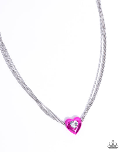 Malibu Infatuation - pink - Paparazzi necklace