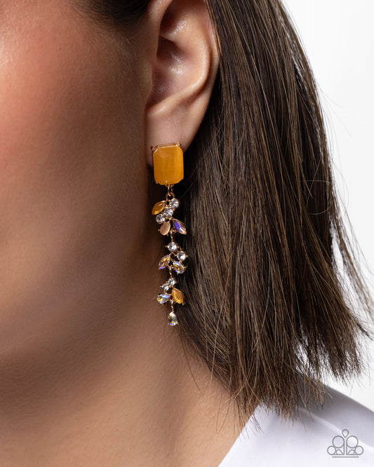 Malibu MVP - yellow - Paparazzi earrings