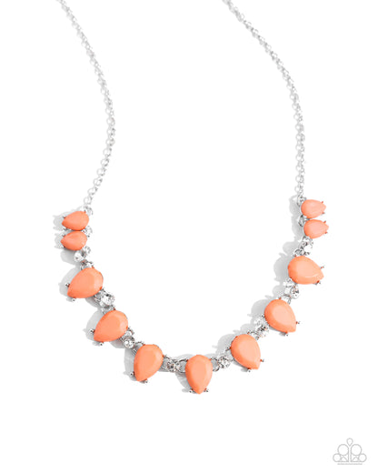 Malibu Marvel - orange - Paparazzi necklace