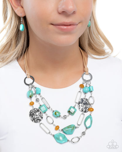 Malibu Media - blue - Paparazzi necklace