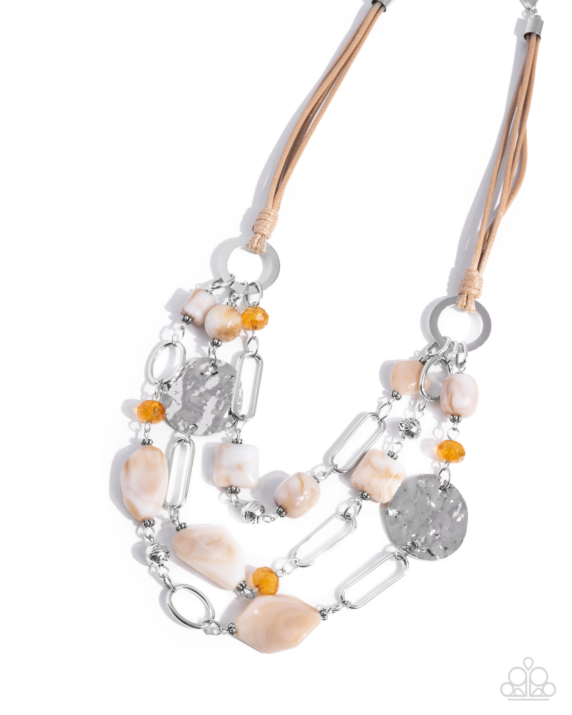 Malibu Media - white - Paparazzi necklace