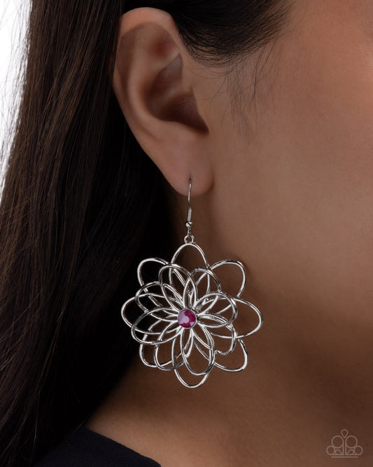 Malibu Mode - pink - Paparazzi earrings