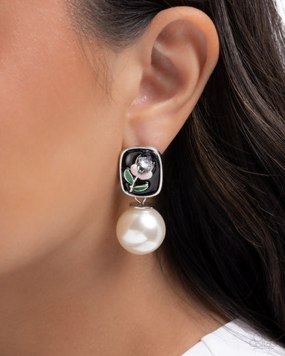Malibu Modesty - black - Paparazzi earrings