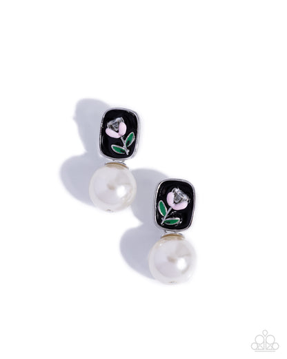 Malibu Modesty - black - Paparazzi earrings