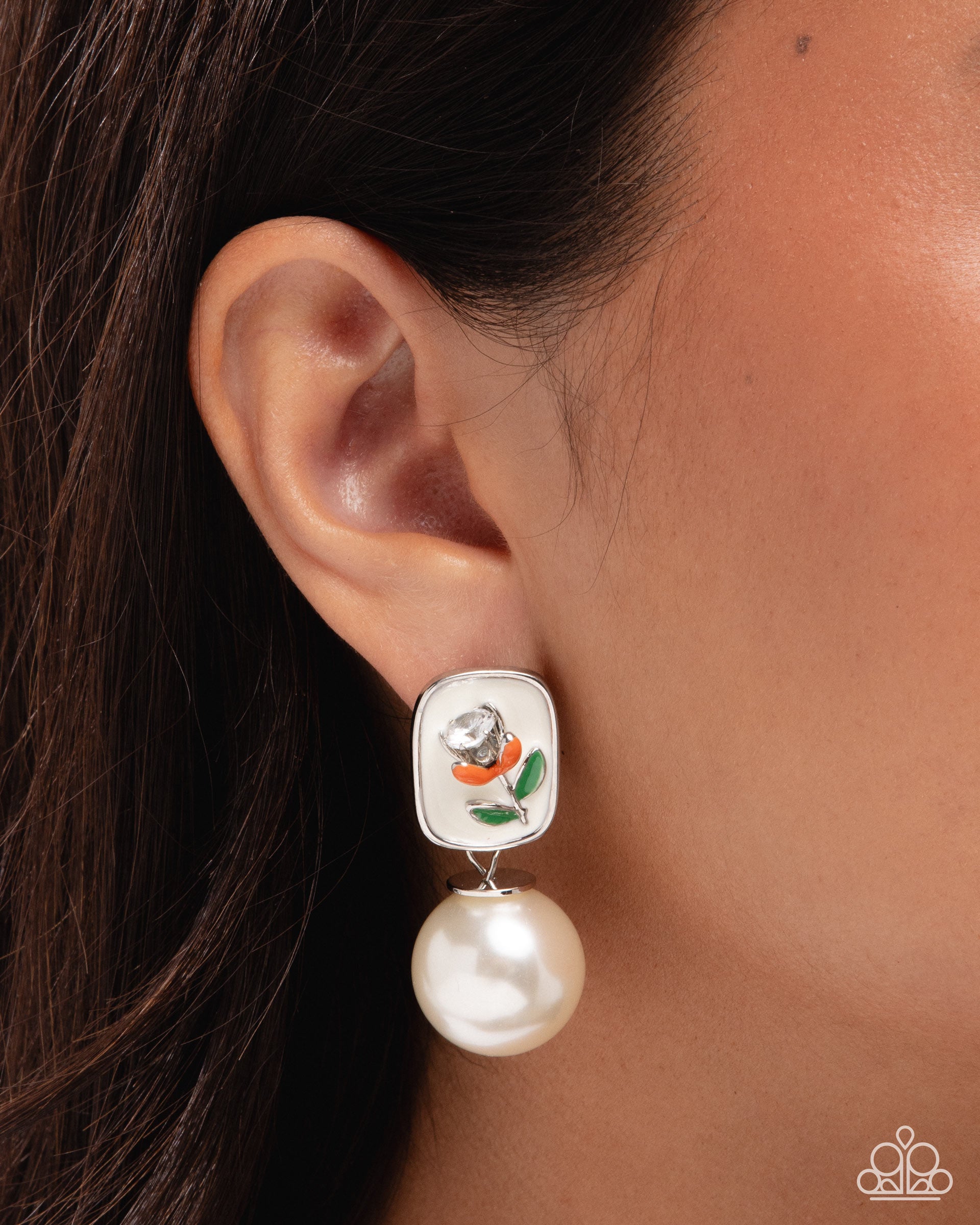 Malibu Modesty - orange - Paparazzi earrings