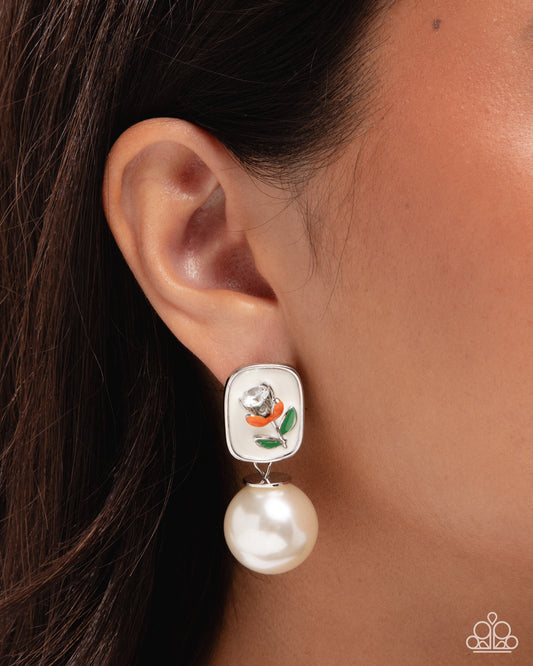 Malibu Modesty - orange - Paparazzi earrings