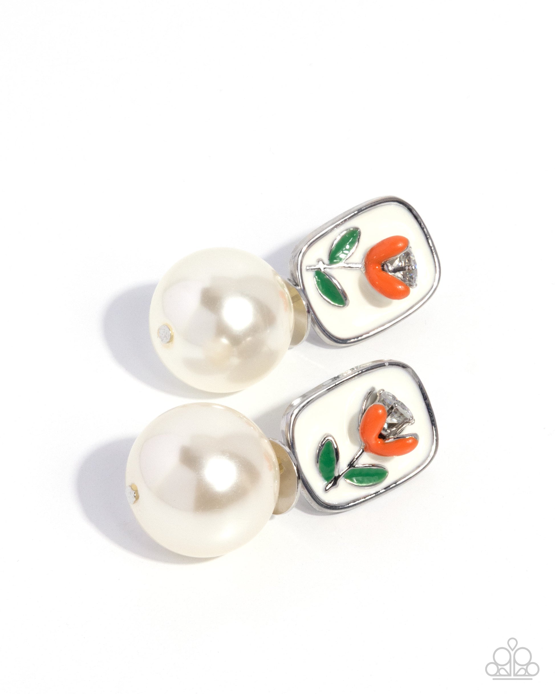 Malibu Modesty - orange - Paparazzi earrings