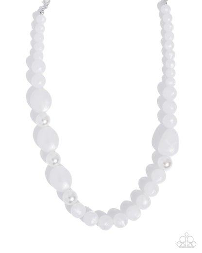 Malibu Mosaic - white - Paparazzi necklace