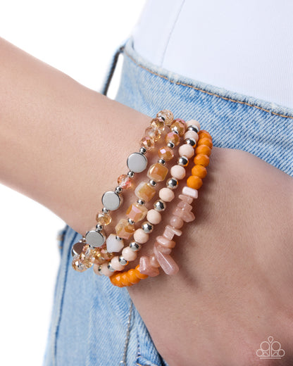 Malibu Mural - orange - Paparazzi bracelet