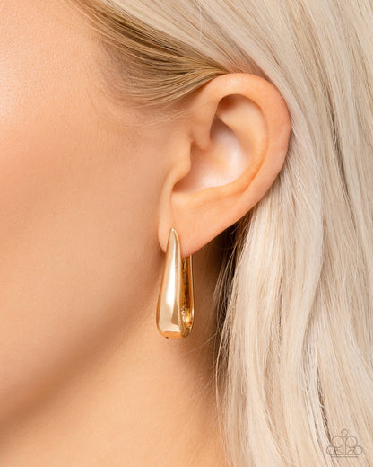 Malibu On My Mind - gold - Paparazzi earrings