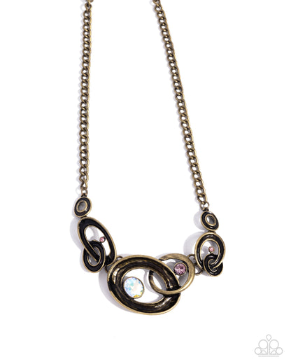 Manacled Melody - brass - Paparazzi necklace