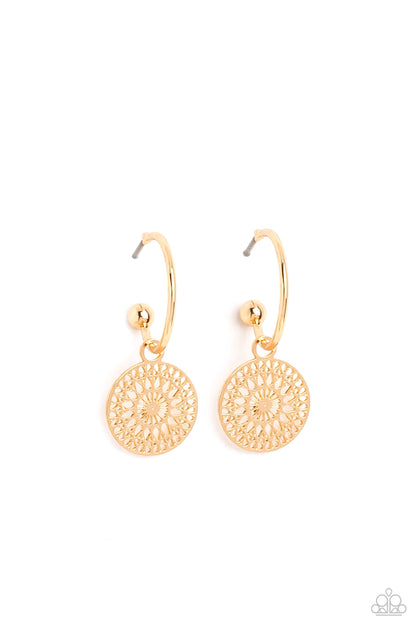 Mandala Maiden - gold - Paparazzi earrings