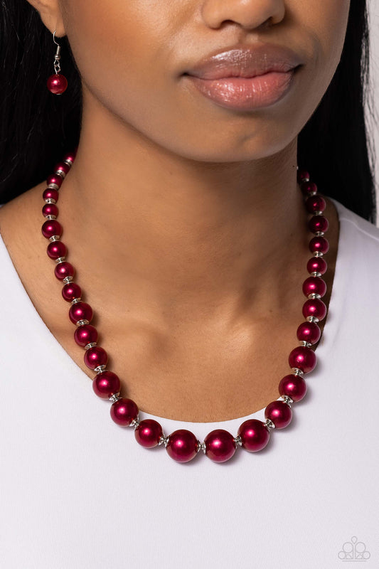 Manhattan Mogul - red - Paparazzi necklace