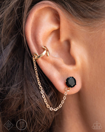 Manifesting Good - gold - Paparazzi ear cuff