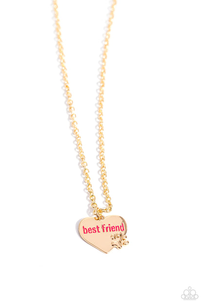 Mans Best Friend - gold - Paparazzi necklace