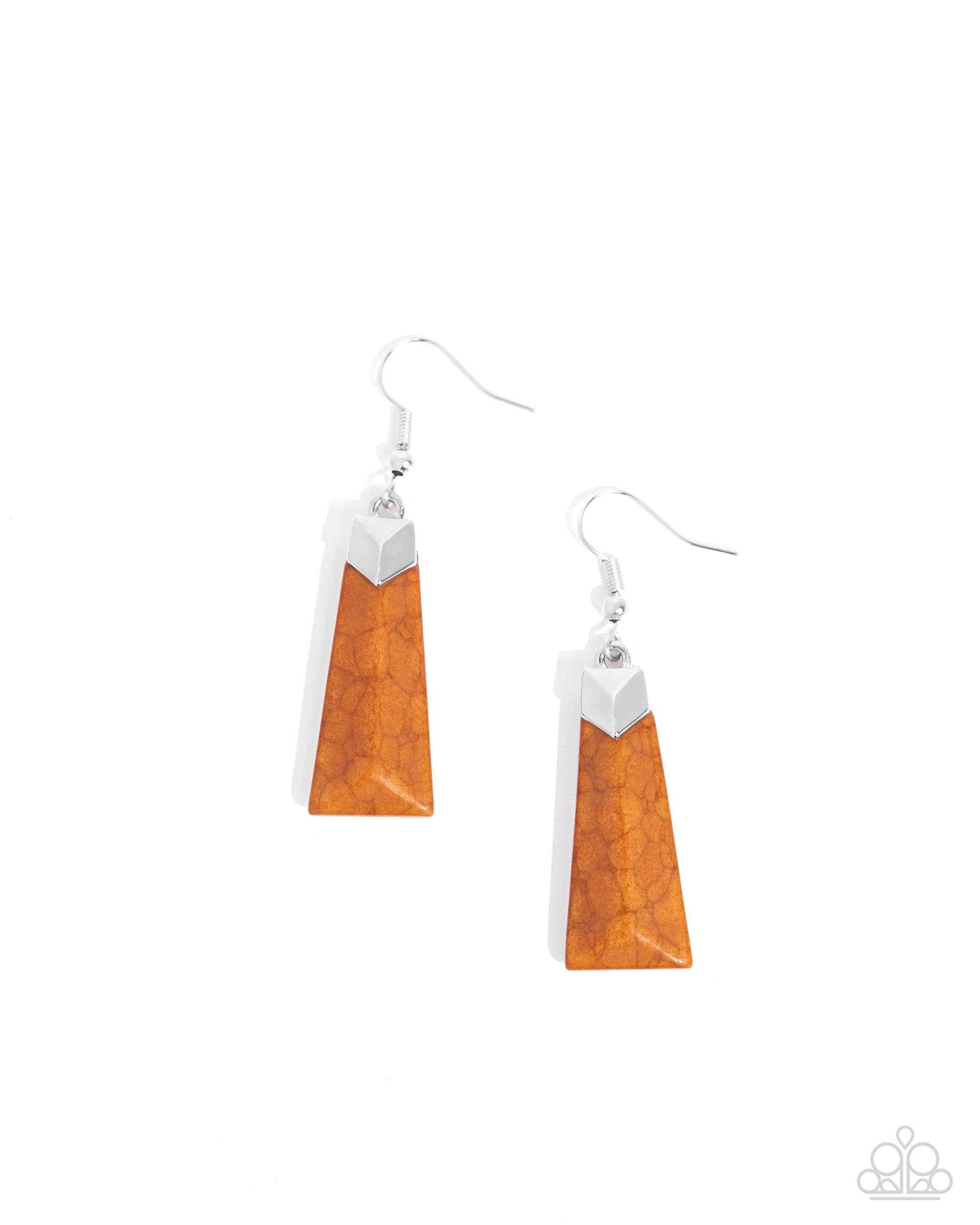 Marbled Marathon - brown - Paparazzi earrings