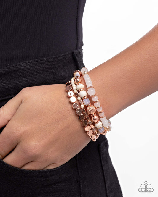 Marbled Mural - copper - Paparazzi bracelet