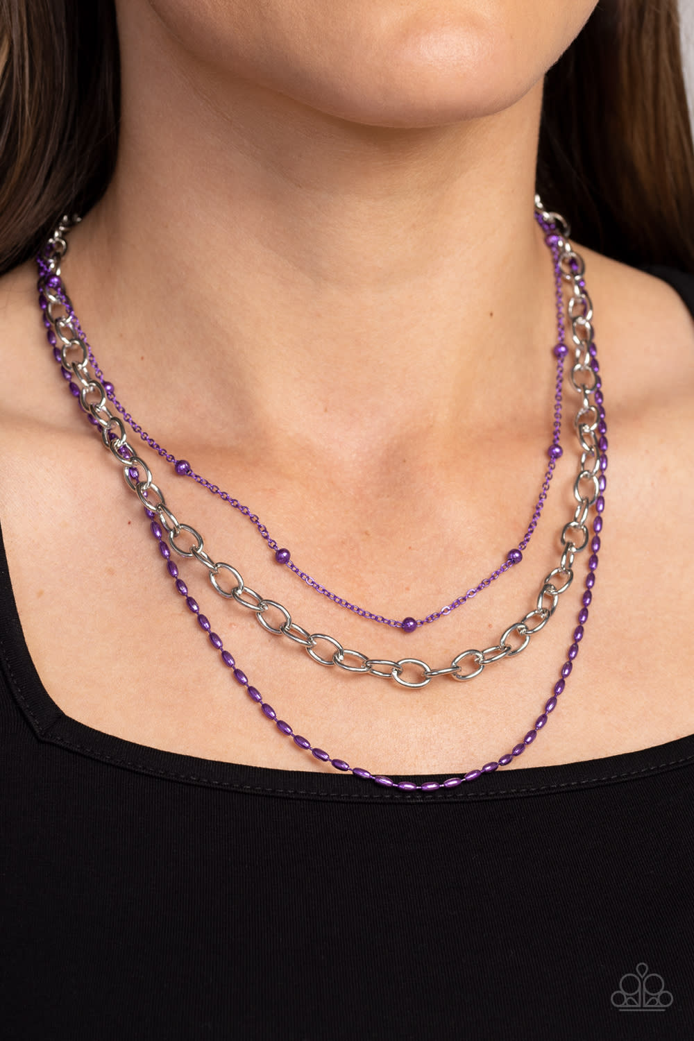 Mardi Gras Mayhem - purple - Paparazzi necklace