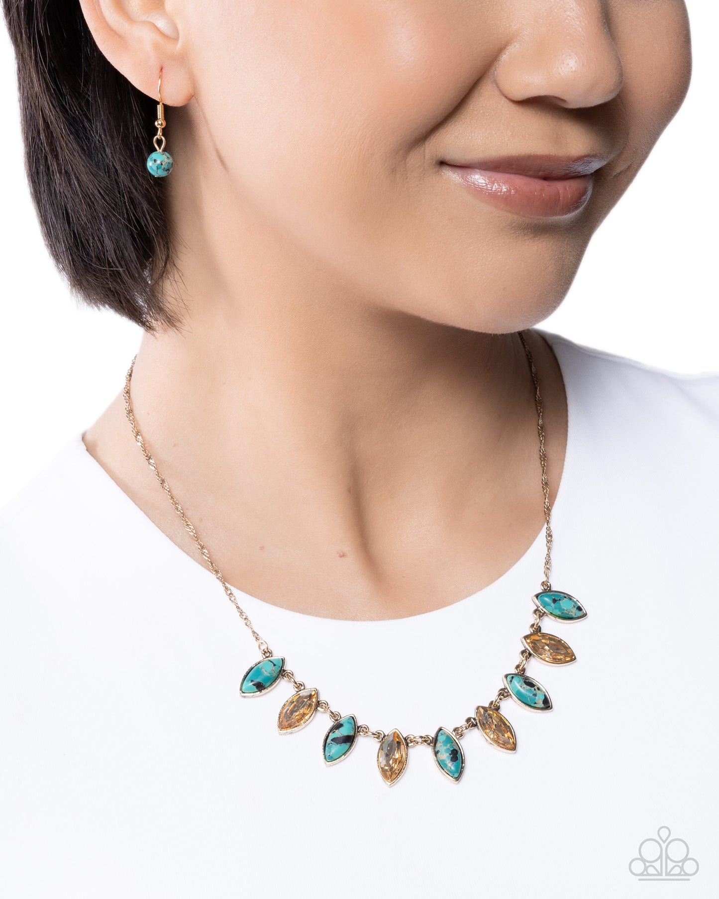 Marquise Makeover - green - Paparazzi necklace
