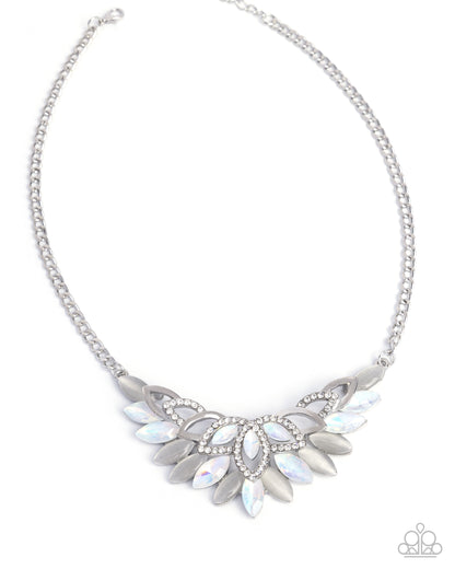 Marquise Maneuver - white - Paparazzi necklace