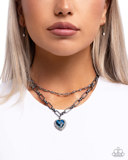 Match Made In HAUTE - blue - Paparazzi necklace