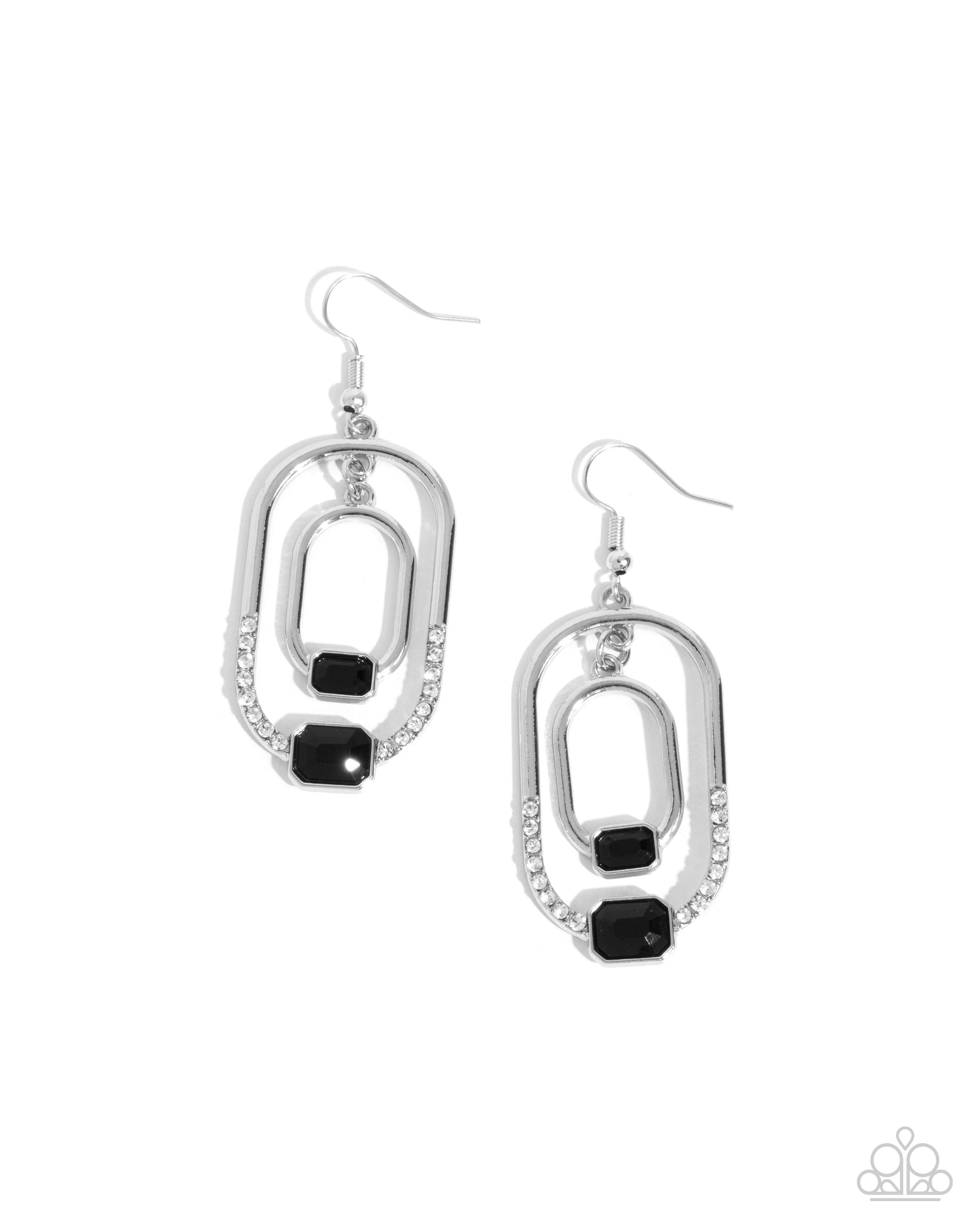 Matching Magic - black - Paparazzi earrings