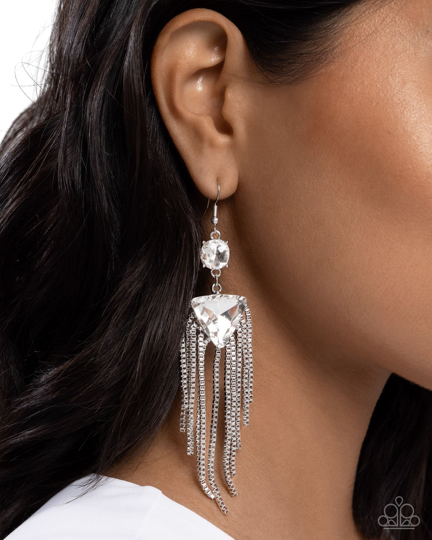 Maven Musings - white - Paparazzi earrings