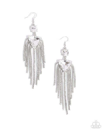 Maven Musings - white - Paparazzi earrings