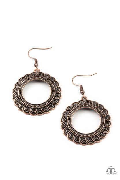 ​Mayan Mardi Gras - copper - Paparazzi earrings