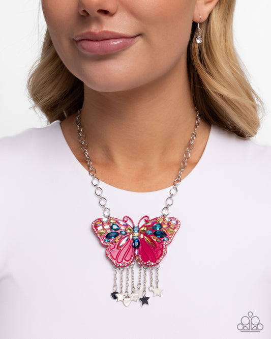 Mayoral Monarch - pink - Paparazzi necklace