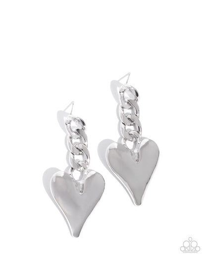 Mechanic Match - silver - Paparazzi earrings