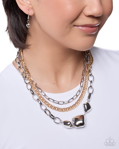 Mega Musings - silver - Paparazzi necklace