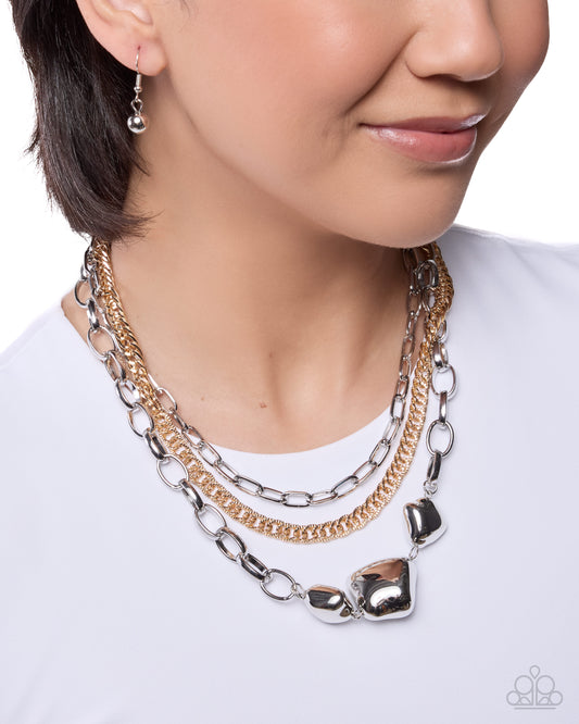 Mega Musings - silver - Paparazzi necklace