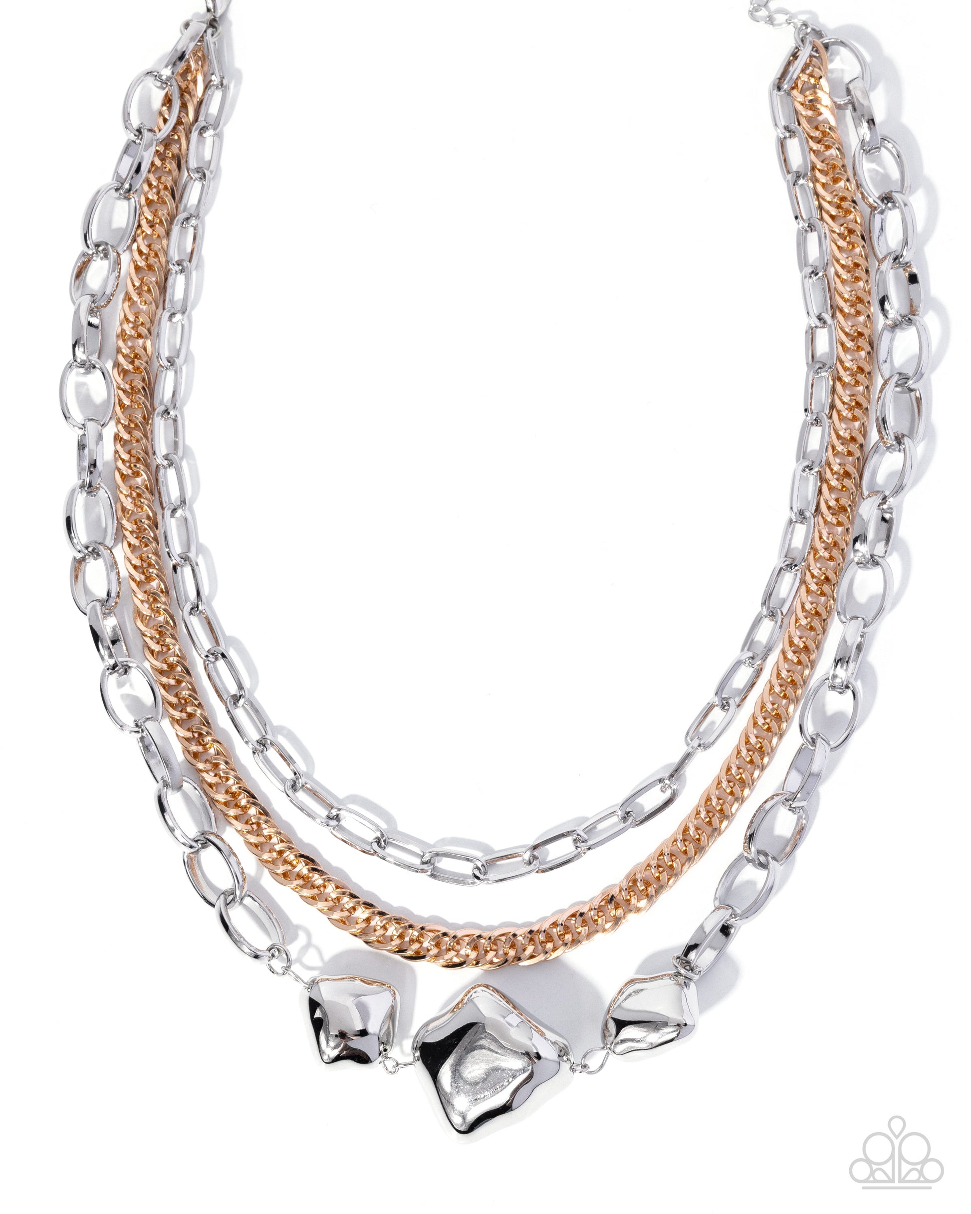 Mega Musings - silver - Paparazzi necklace