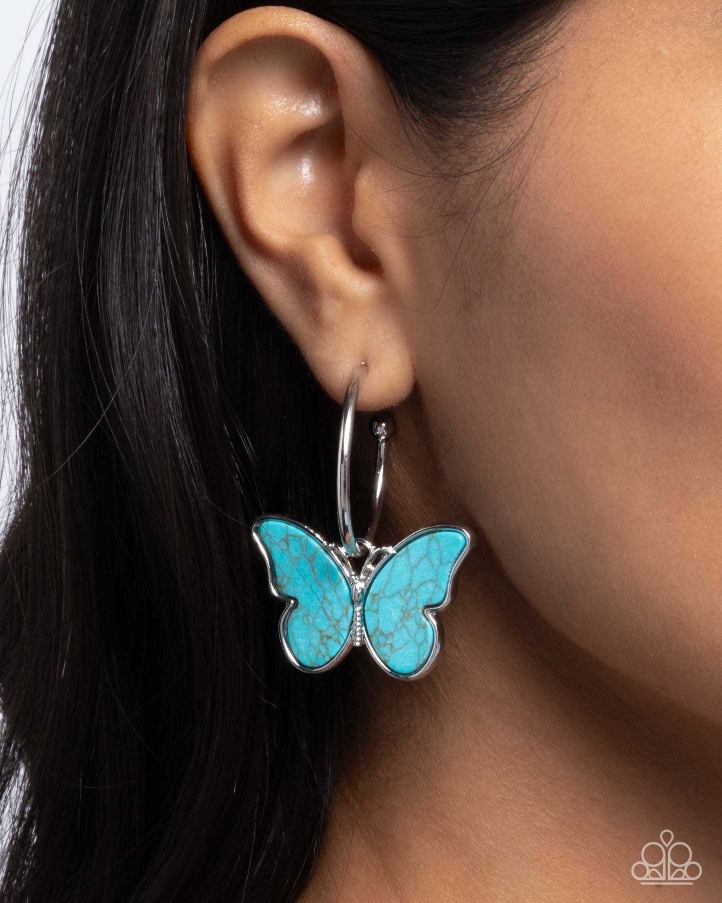 Melodic Mariposa - blue - Paparazzi earrings