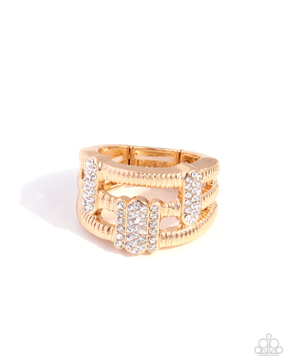 Melodic Merge - gold - Paparazzi ring