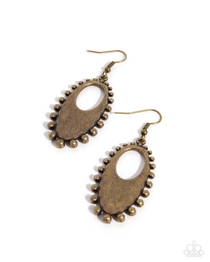 Melodic Moment - brass - Paparazzi earrings